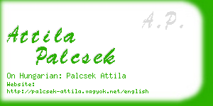 attila palcsek business card